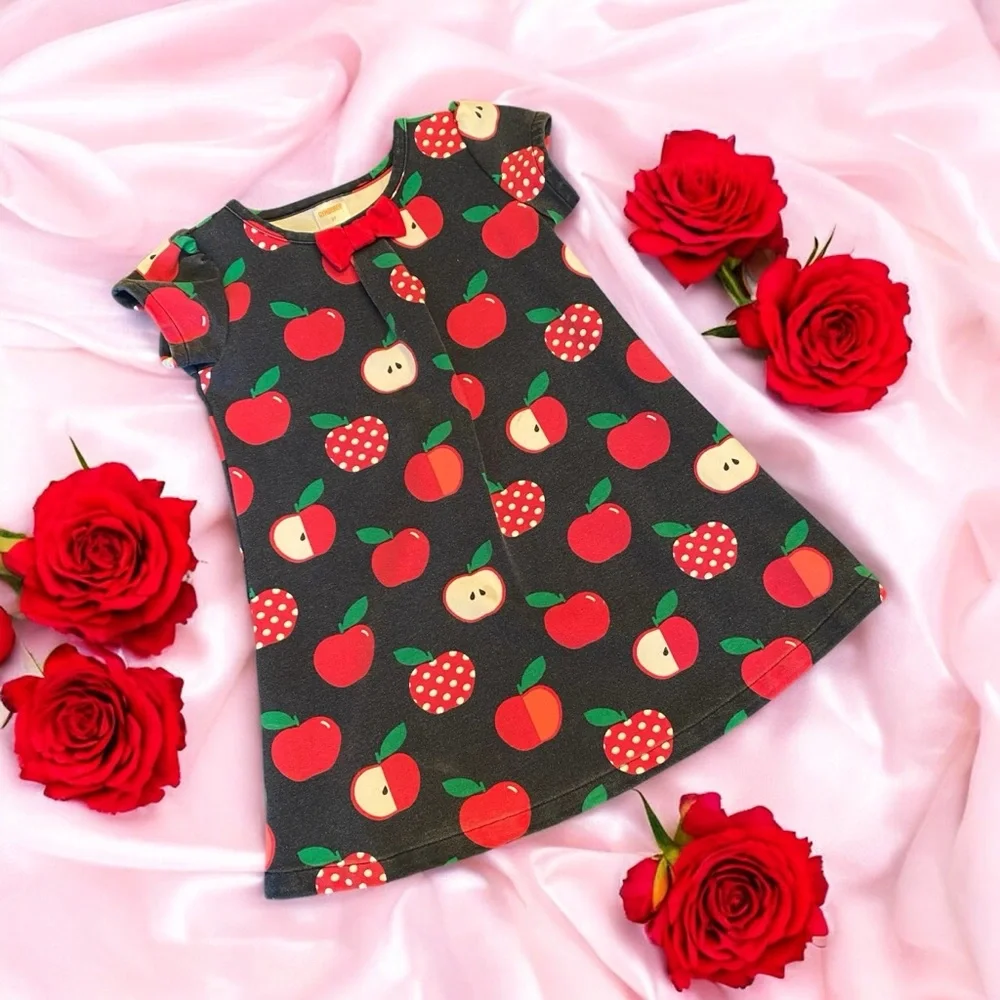 Cute Apple Print Dress Gymboree